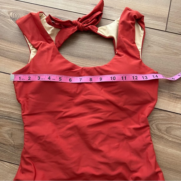 Wide Strap‎ Cutout Tie Back One Piece Swimsuit - Picture 5 of 11